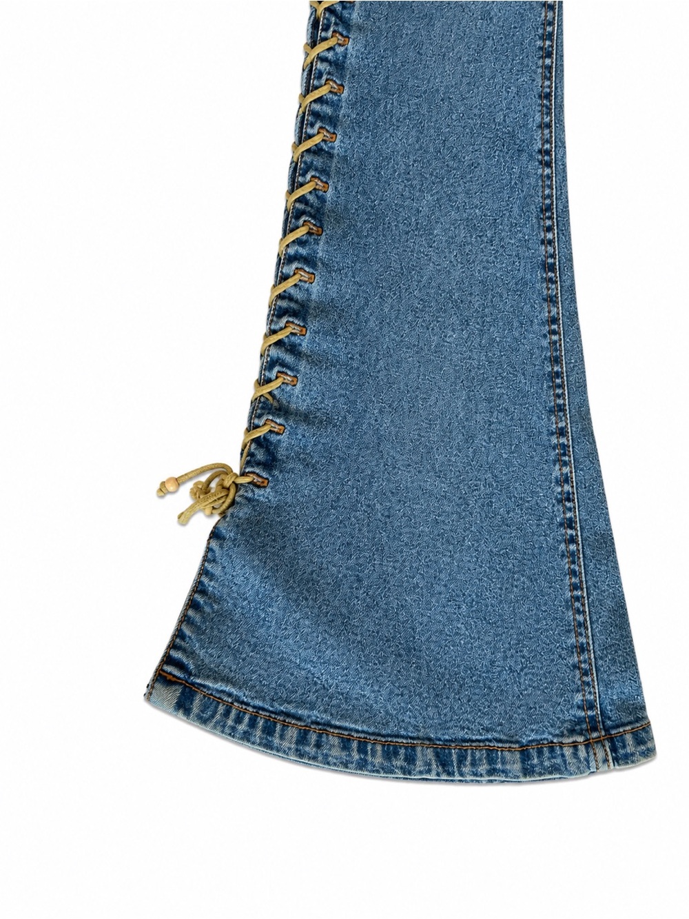 Mudd Blue Flare Jeans with Full Side Lace-Up - Picture 3 of 11